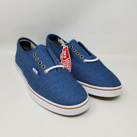 vans authentic lo pro chambray skate shoe